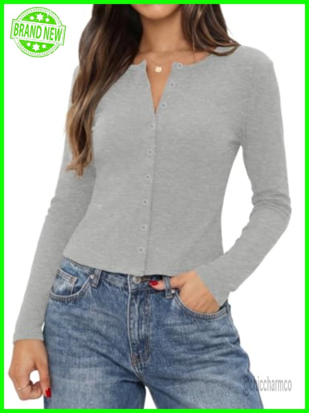 Women's Cropped Ribbed Knit Cardigan Slim Fit Y2K Button Down